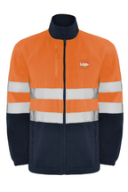 Altair Veste polaire haute visibilité WRK hv9305 avec votre logo - Marine orange fluo